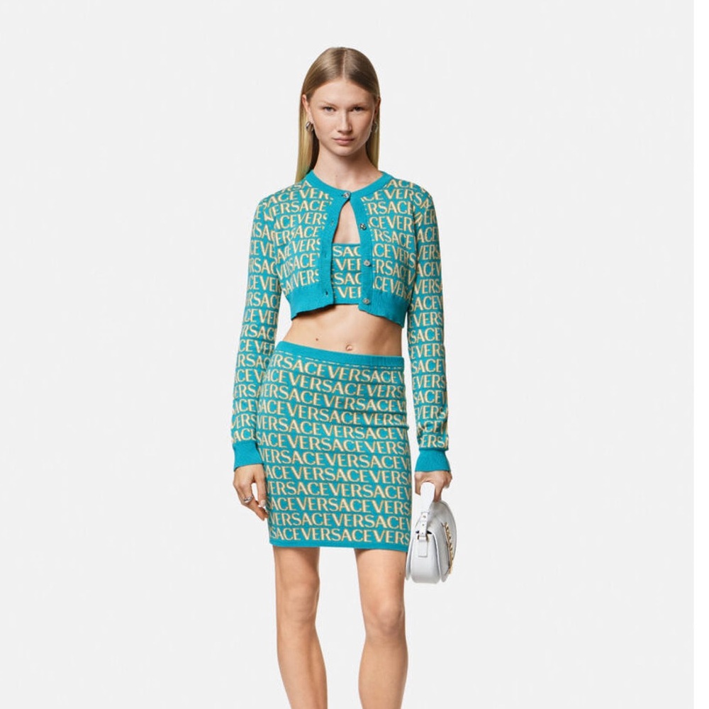 Versace Allover cardigan set